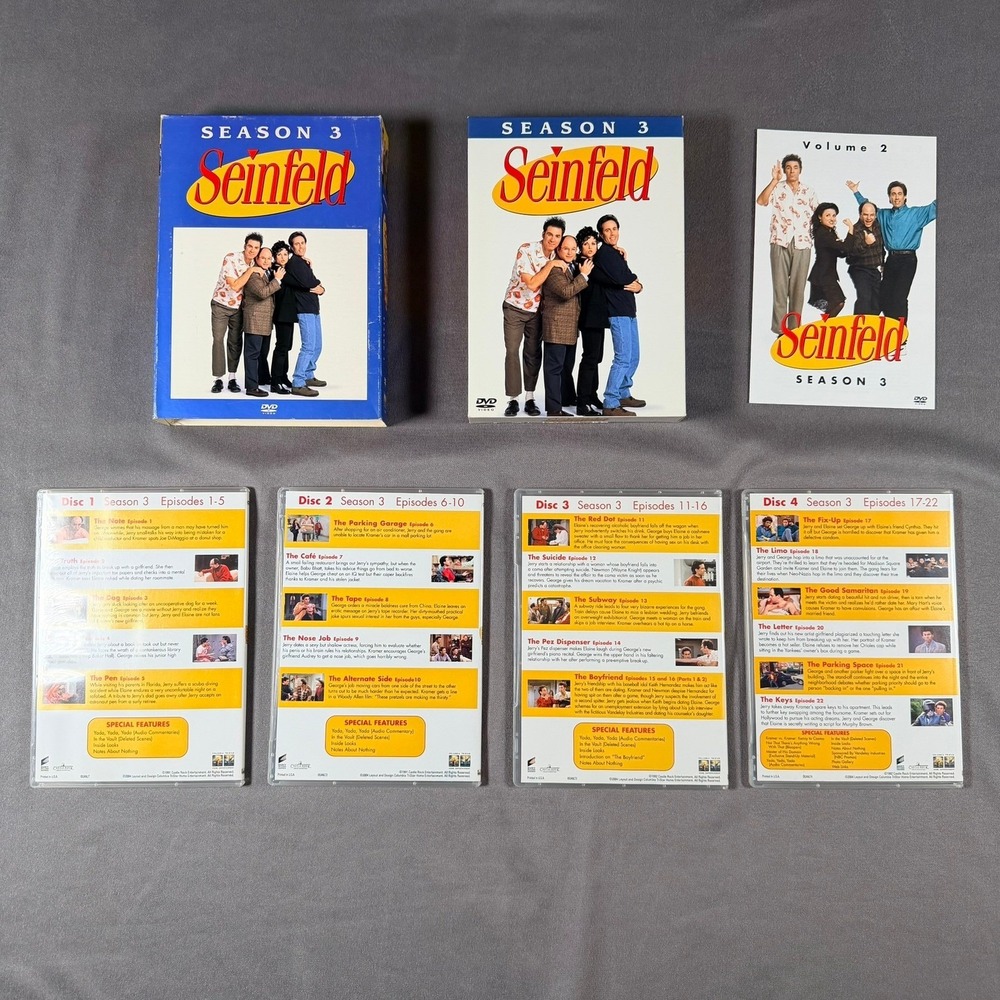 Seinfeld Seasons 1 2 3 DVD Multi Blue Box Set Comedy TV Show Collection - Picture 6 of 9